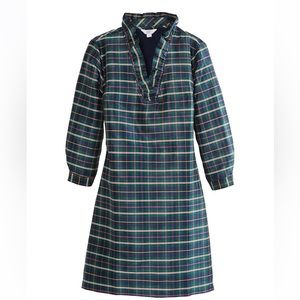 Navy plaid party dress